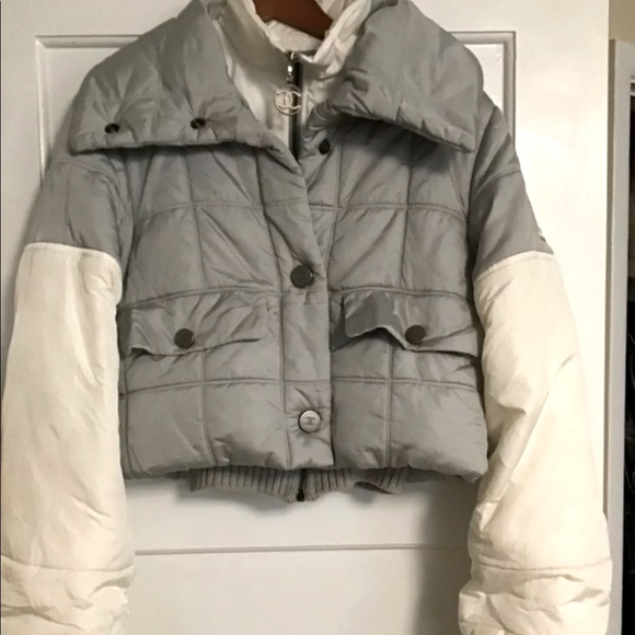 CHANEL Jackets & Blazers - Rare Chanel cropped Bomber Gray White Ski Jacket